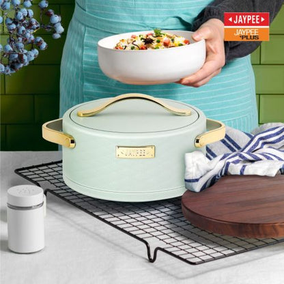 Jaypee Luxura Inner Stainless Steel Casserole | 1500ml | Green | Unique Design | Hot Case |