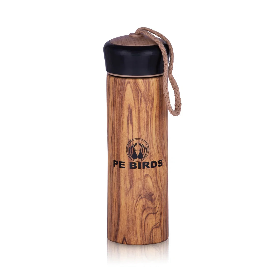 PE BIRDS Stainless Steel Yogic Vacuum Flask | Beige | Leak Proof |