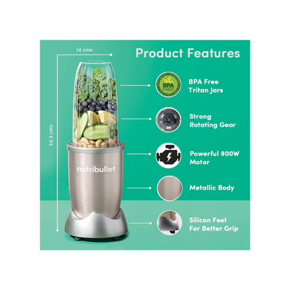 Nutribullet PRO Blender | 900 Watt | Champagne Gold