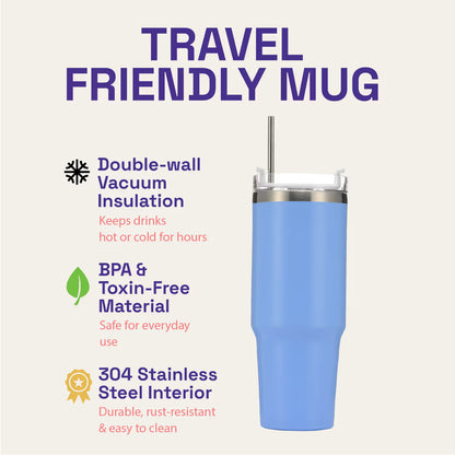 MI Stanley Stainless Steel Tumbler with Straw & Lid | 900ml |