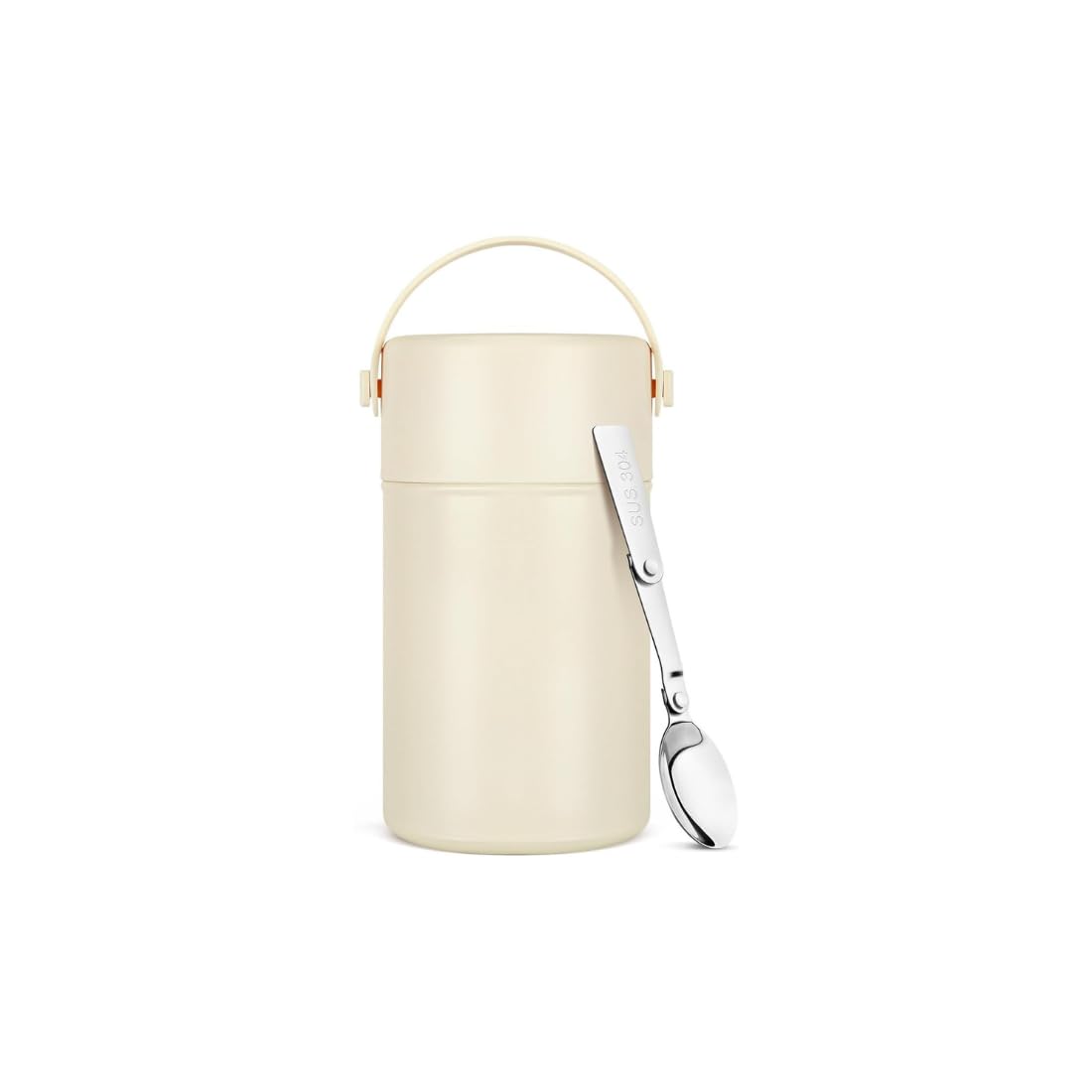 Clevora Vacuum Insulated Stainless Steel | Food Jar | 500 ml | Carry Handle | Hot & Cold |
