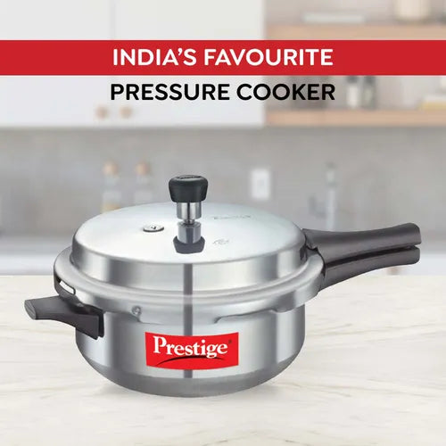 Prestige Popular Junior Aluminium Pressure Cooker | 4 Litre | Outer Lid | 5 Years Warranty |