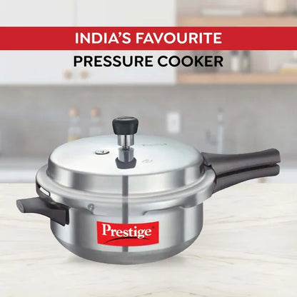 Prestige Popular Junior Aluminium Pressure Cooker | 4 Litre | Outer Lid | 5 Years Warranty |