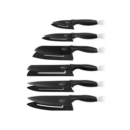 Pigeon Carbon 6 Piece Knife Set | Black |