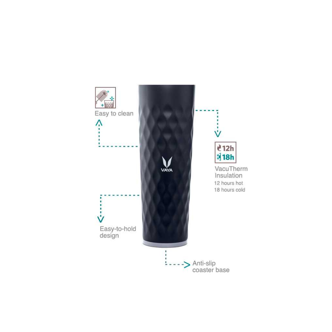 Vaya Drynk Bottle | Black | Sipper Lid