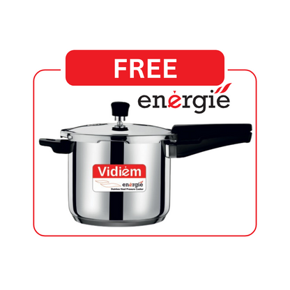 Vidiem TUSKER GAS STOVE | SS | 2 BURNER + Vidiem Energies Pressure Cooker Worth Rs.990 FREE