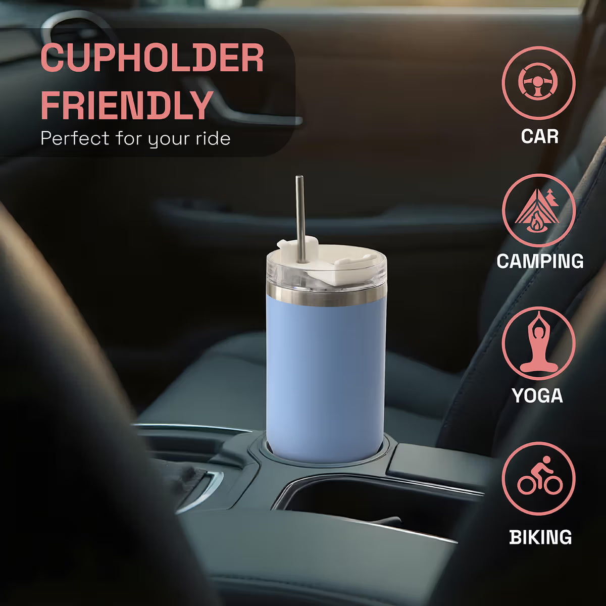 MI Stanley Stainless Steel Tumbler with Straw & Lid | 900ml |