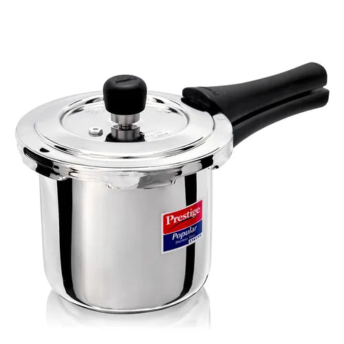 Prestige Popular Svachh Stainless Steel Cooker | 2 Litre | Spillage Control |