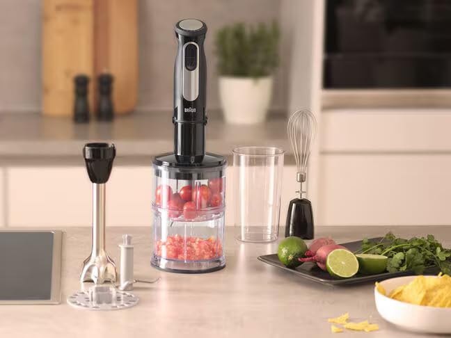 Braun MultiQuick 5 Pro Hand Blender | 1000W | White | Stainless steal| Lightweight