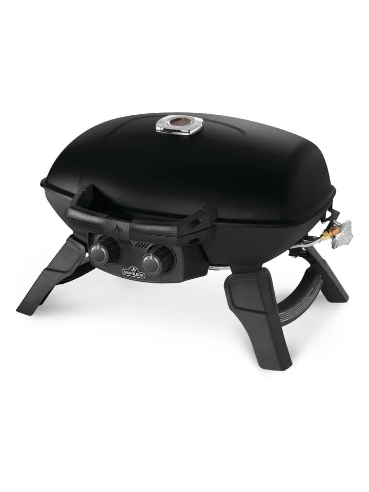 Napoleon Travel Q | Portable | Gas Grill | 2-Burner LPG BBQ Cast Iron |