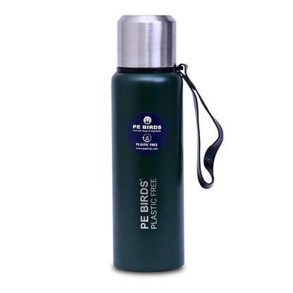 PE Birds Stainless Steel Vacuum Insulated Flaskl with Inner Lid and Carry Bag | BPA Less Design |
