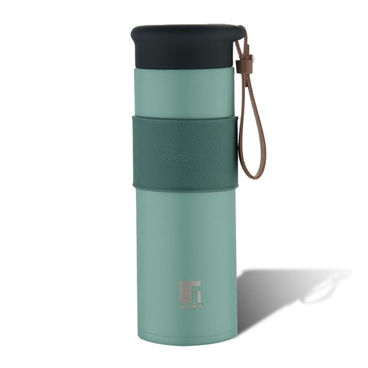 Buy Bergner Walking 450 ml ThermoSteel Bottle/Flask | Mineral green | Double Wall |