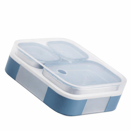 Vaya Tydbyt Lunch Box with 3 Stainless Steel Containers | Travel Friendly | Compact |