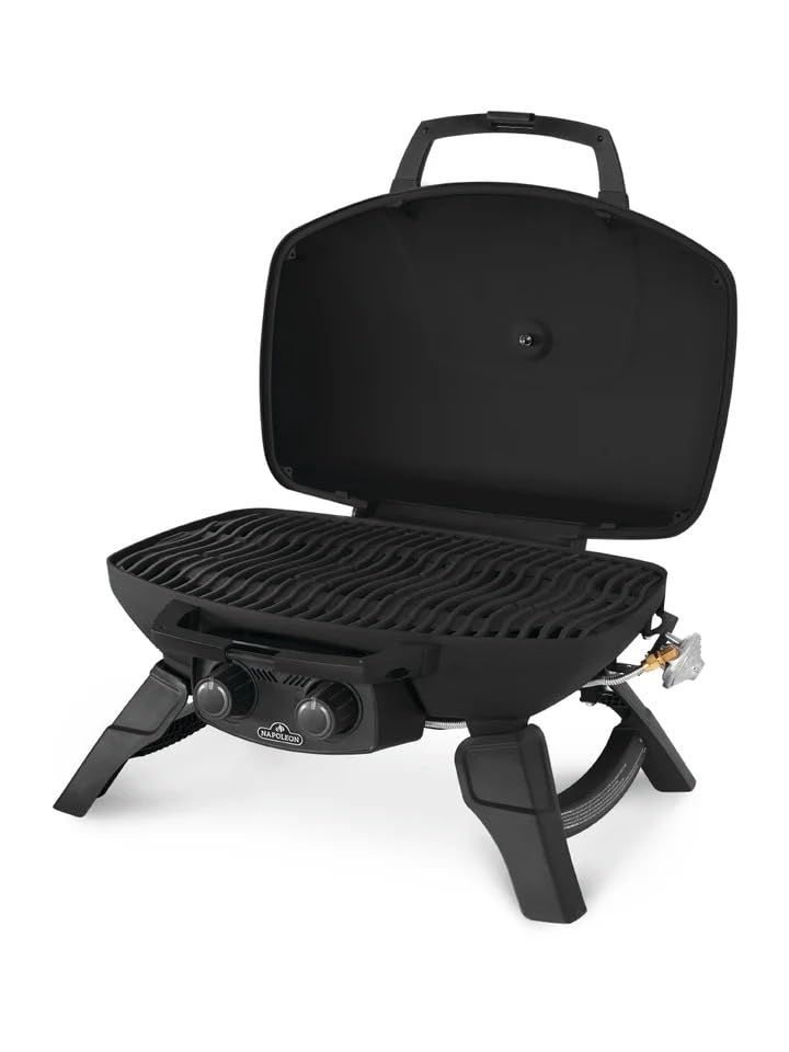 Napoleon Travel Q | Portable | Gas Grill | 2-Burner LPG BBQ Cast Iron |
