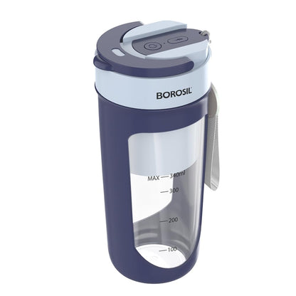 Borosil Portable Blender | 340ml | Unbreakable PC Jar | USB Rechargeable |