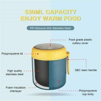 Tedemei Stainless Steel Insulated Lunch Box | Microwave Heating | Blue |