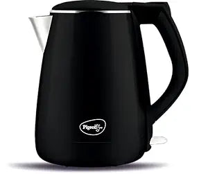 Pigeon Spark Double Wall Kettle | Stainless Steel Interior | 1.2 Litre | 1500 Watts | Black |