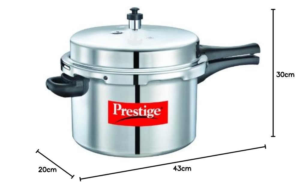 Prestige Popular Aluminium Pressure Cooker | 8.5 Litre | Comfortable Handles | Large Families |