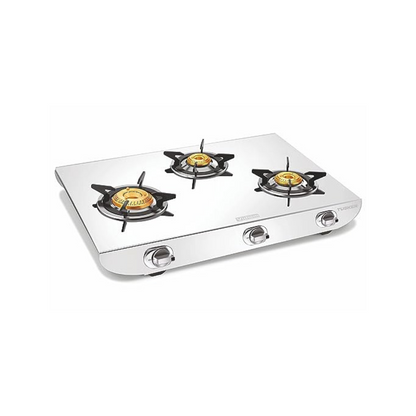 Vidiem Tusker Gas Stove 3 Burner Gas Stove | Manual Ignition | SS