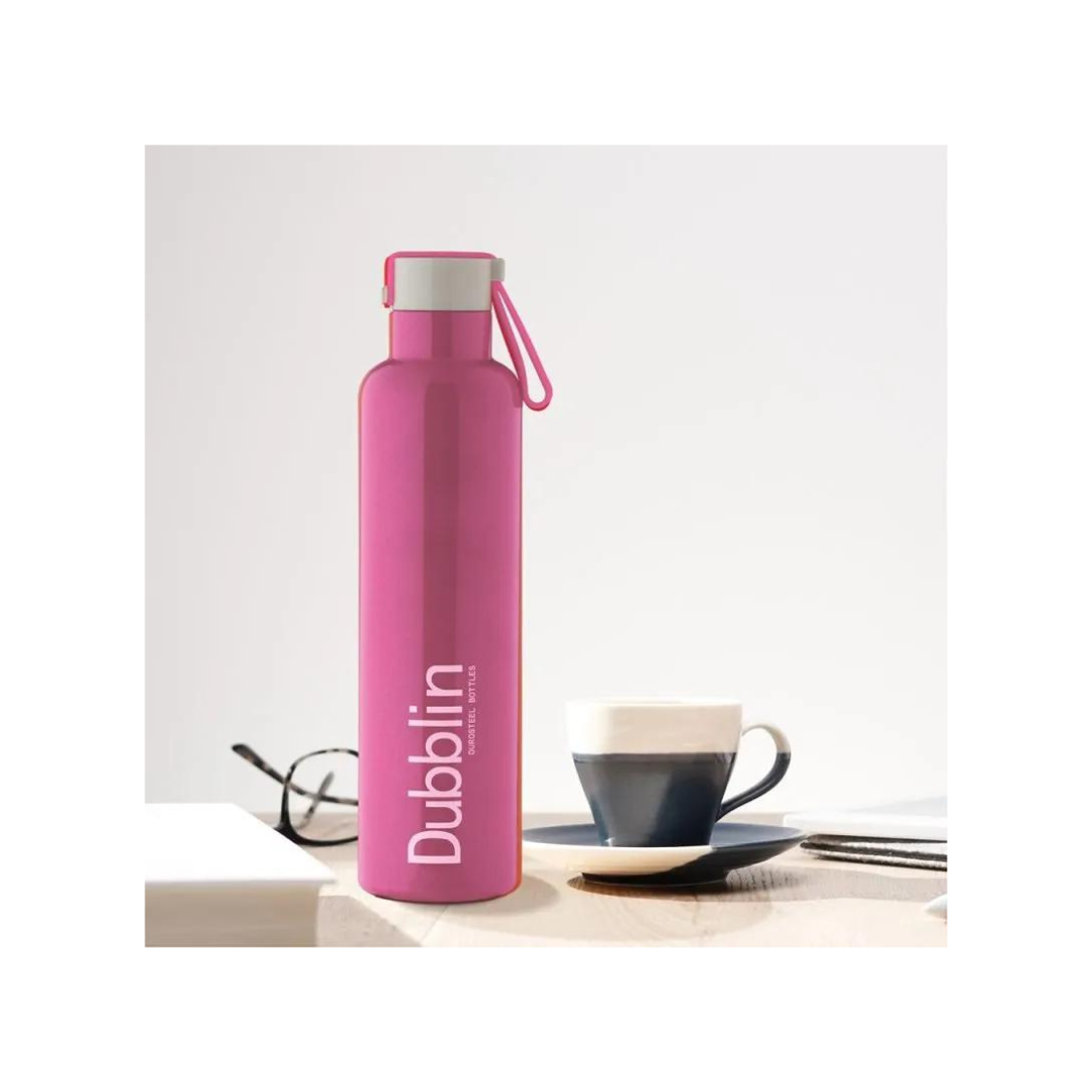 Dubblin Boom Stainless Steel Water Bottle | Pink | 900ml |