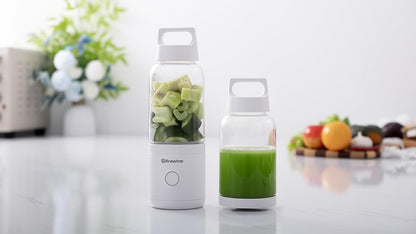 Brewine 2-in-1 Portable Blender & Grinder | USB Rechargeable | 500 ml | White | 75W Motor |