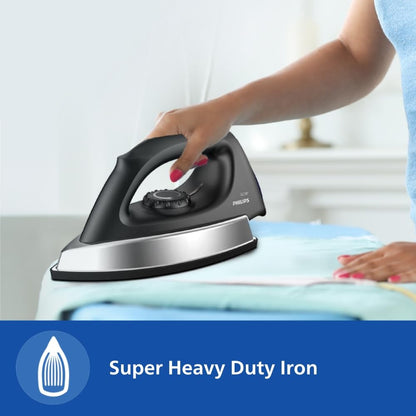 Philips GC181 Heavy Weight Dry Iron | Black | 1000-Watt |