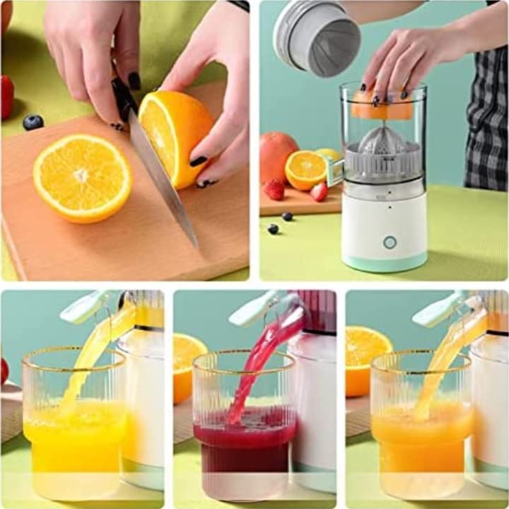 Citrus Juicer, Orange Squeezer, Mosambi Juicer, Wireless Portable Juicer Blender with USB Charging Electric Fruit Juicer for Travel & Kitchen