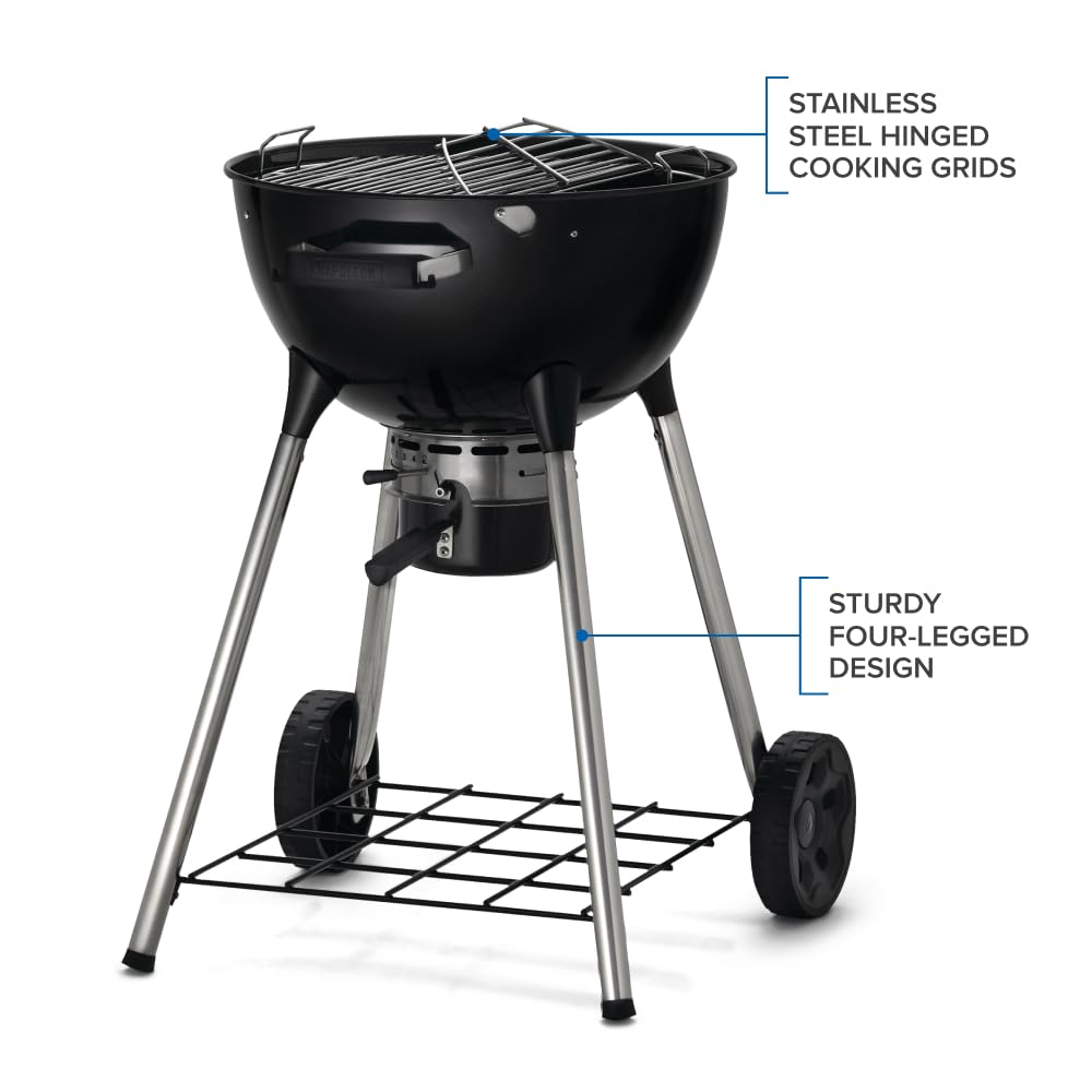 Napoleon Charcoal Kettle Grill | Black | BBQ | Temperature Control |