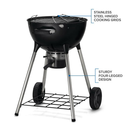 Napoleon Charcoal Kettle Grill | Black | BBQ | Temperature Control |