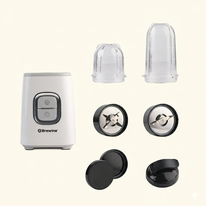 Brewine Nutrifit Blender TORA 500 | 2 Storage Lids & 1 Sipper Lid | White |