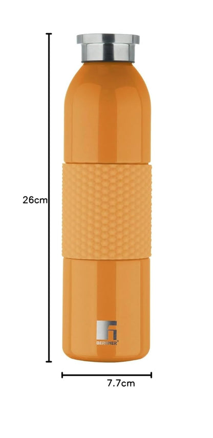 Bergner Walking Mid Grip Thermosteel Hot and Cold Flask | 600 ml | Orange |