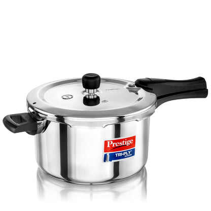 Prestige Triply Svach Pressure Cooker | 5 Litre | ISI Certified | 5 Years Warranty |