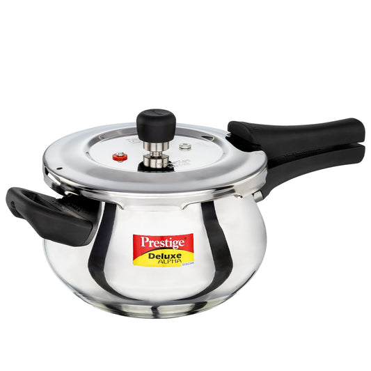 Prestige Deluxe Alpha Svachh Junior Handi Pressure Cooker | 4 Litre | Outer Lid |