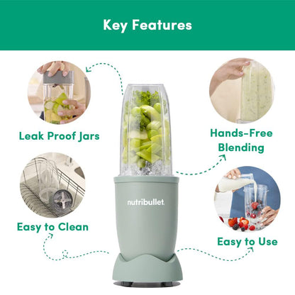 Nutribullet PRO Blender | 900 Watt | Jade | 3 Unbreakable Jars |