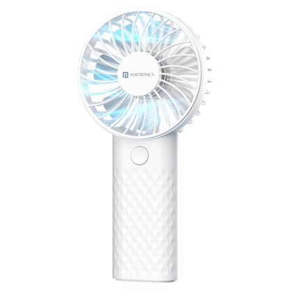 Portronics Toofan Mini 2 Portable Fan | 6 Speeds | for Travel & Office Use | Lightweight & Compact | White |