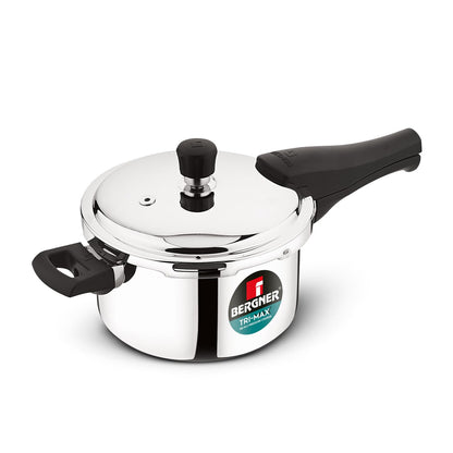 Bergner Tri-Max | 3 Litres |Triply Pressure Cooker | Outer Lid Cooker |