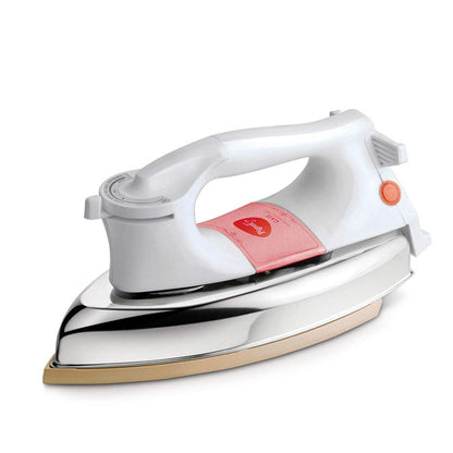Pigeon Gale Heavy Weight Dry Iron | 1000 Watts | Wrinkle Free | White and Gold |