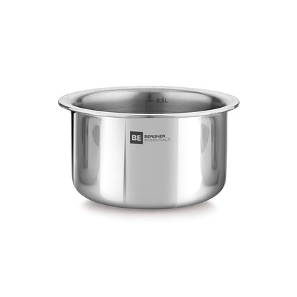 Bergner Essential Tri-Ply Stainless Steel Tope | Easy to Clean | Even Heat Distribution |