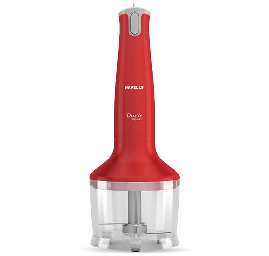 Havells Duro Blend S Hand Blender with Chopper | 300W Low Noise Copper Motor | Detachable Stem |