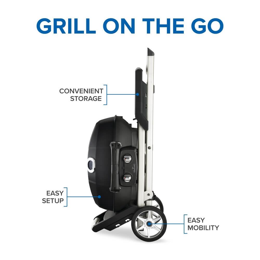 Napoleon TravelQ | PRO285X | Portable | Gas Grill | Foldable Scissor Cart | Black | 2 Burners |