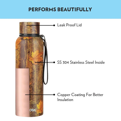 Borosil Hydra Trek Stainless Steel Water Bottle | 700ml | Mapple |