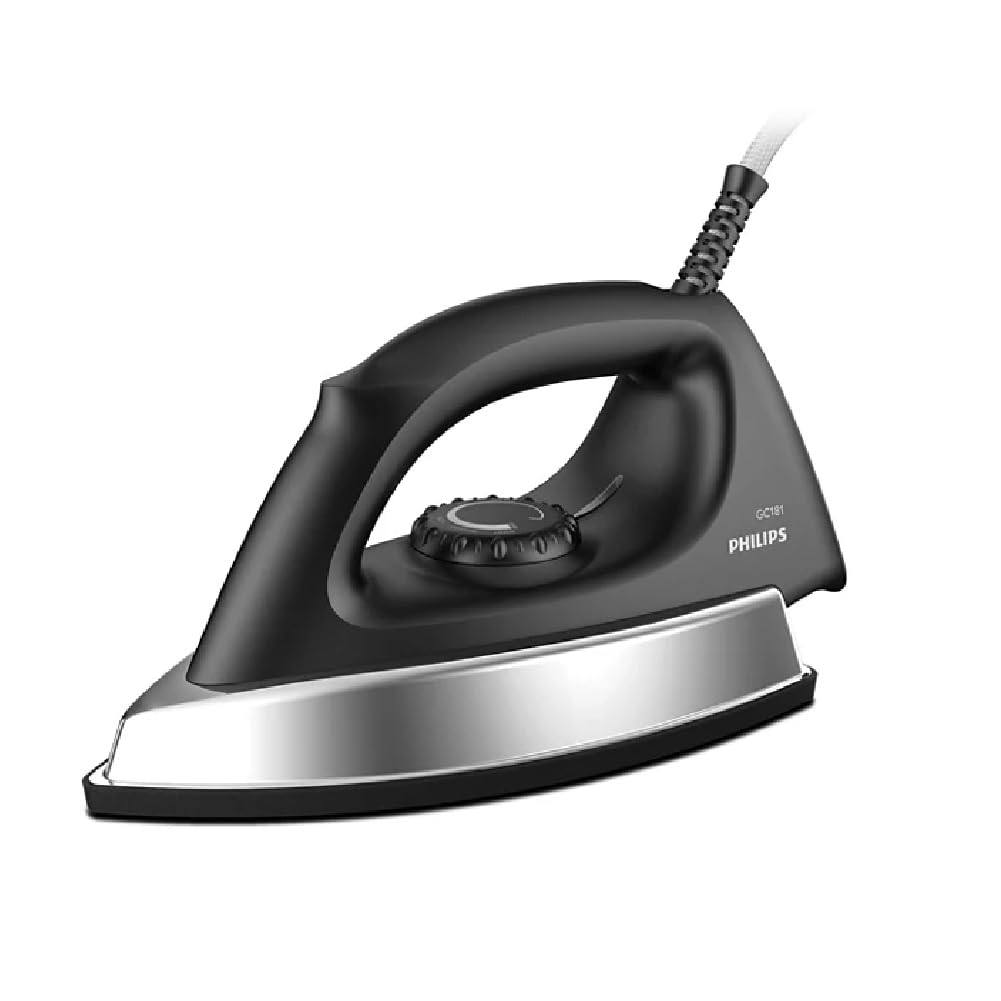Philips GC181 Heavy Weight Dry Iron | Black | 1000-Watt |