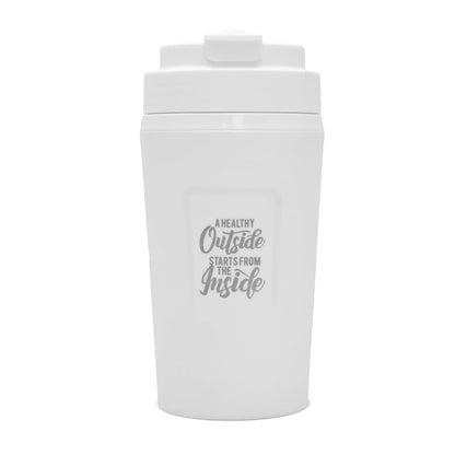 JAYPEE ZIPSIP Pu Insulated Hot & Cold Stainless Steel Coffee Mug | 500ml | White |