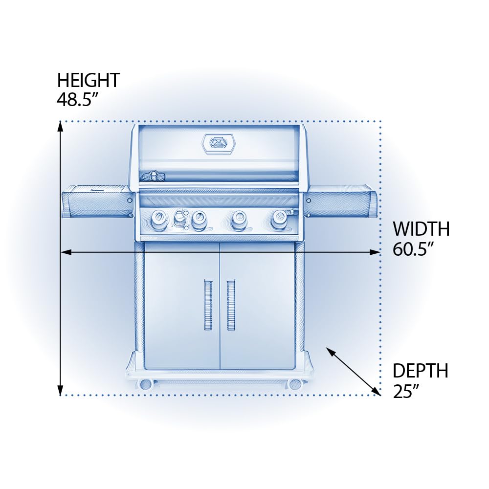 Napoleon Rogue XT 525 | Gas Grill | Stainless Steel | 4 Burner BBQ | Infrared Burner | Outdoor Grilling