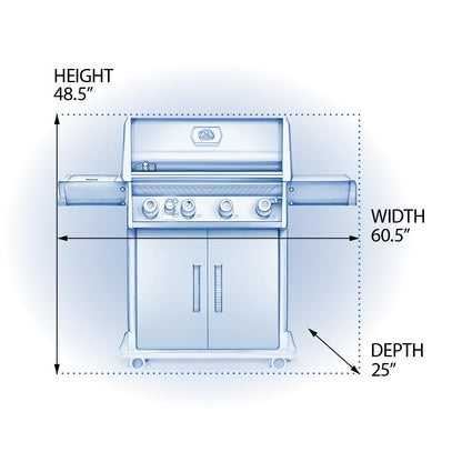 Napoleon Rogue XT 525 | Gas Grill | Stainless Steel | 4 Burner BBQ | Infrared Burner | Outdoor Grilling