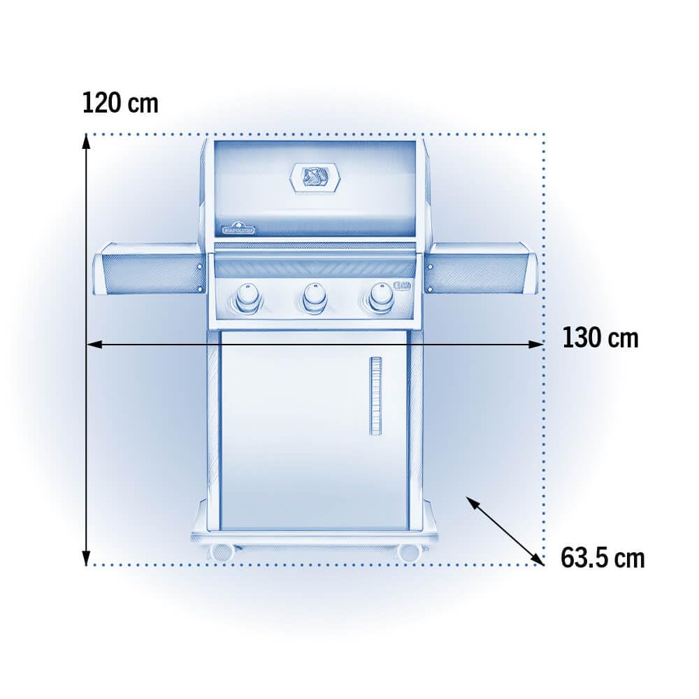 Napoleon Rouge | 425 LPG | Gas Grill | Black | Three Burners