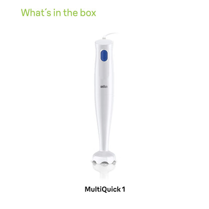 Braun MultiQuick 1 Hand Blender | 450W | Stainless Steel | Lightweight | White |