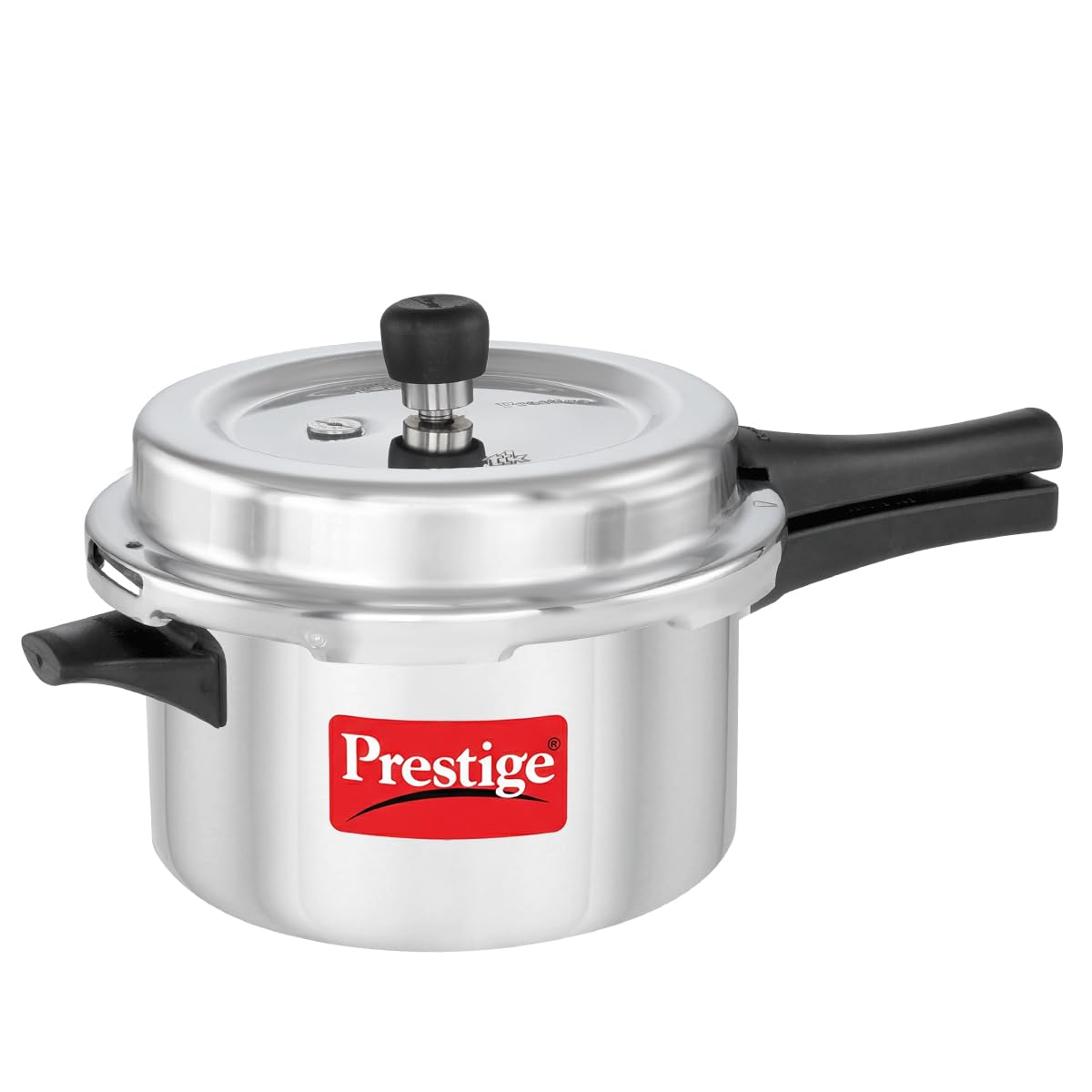 Prestige Popular Aluminium Pressure Cooker | 4 Litre | Deep Lid for Spillage |