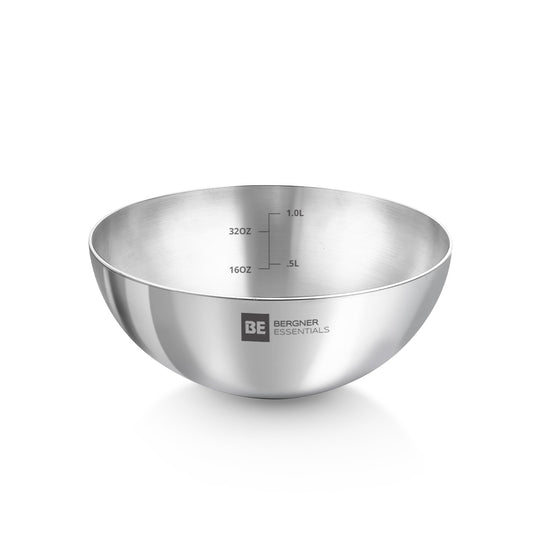 Bergner Argent Stainless Steel Tasra | Less Oil Use | Even Heat Distribution | Easy to Clean |