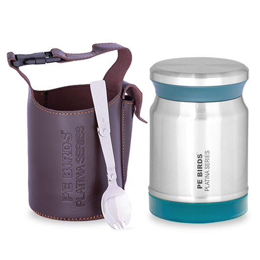 PE Birds Opal Sambar Jar with Unique Carry Bag | 550ml | Detachable Spoon |